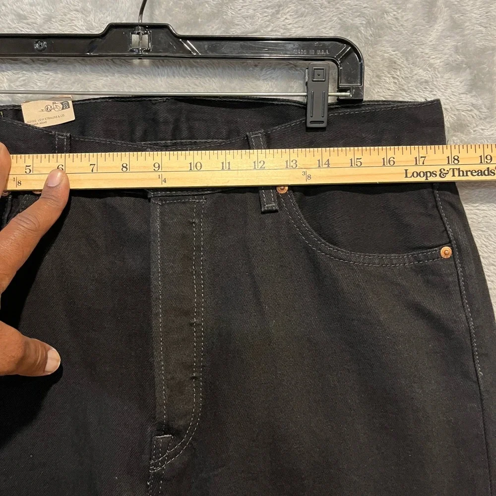 Levi's 501 Original Fit Jeans Men 36x36 Black Straight Leg Denim Button Fly NWT
